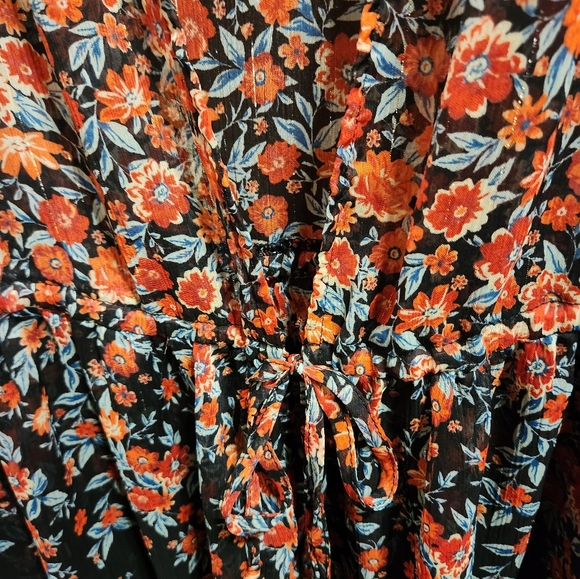 Torrid Lurex Chiffon Tie-Front Maxi Kimono - Picture 4 of 6